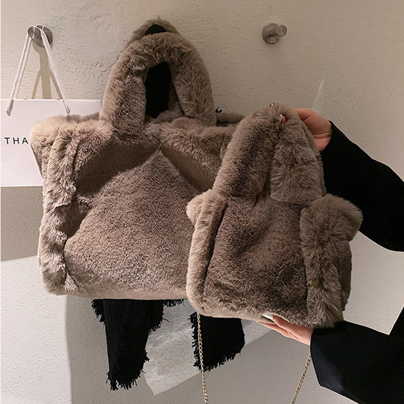 Bags Chain Plush Handbag Totes Shoulder Bag