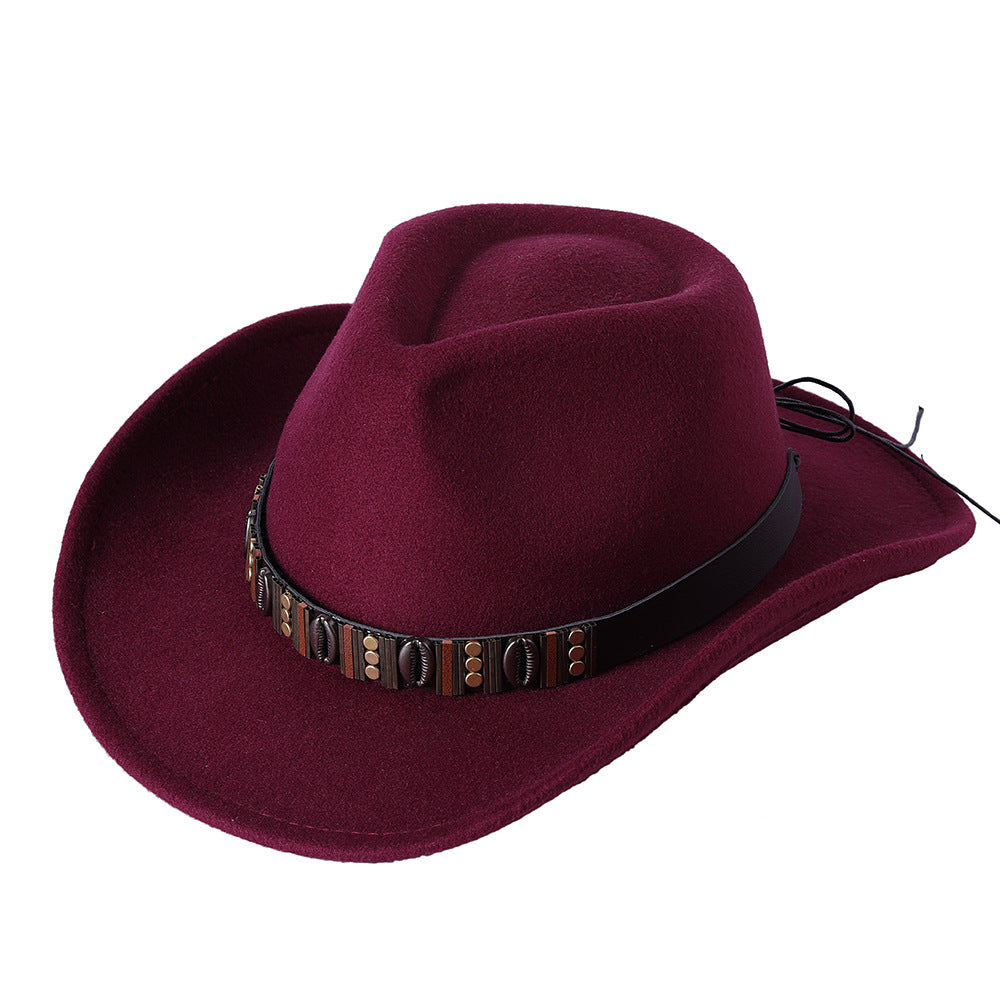 Woolen Hat Western Cowboy Top Hat Men'S