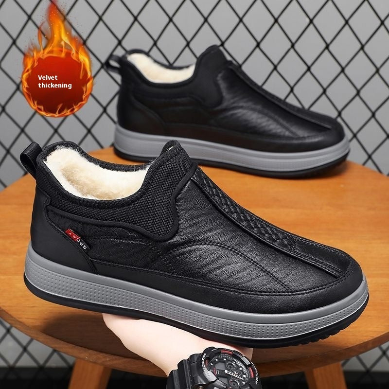 Warm Fleece Snow Boots Round-Toed Platform Ankle