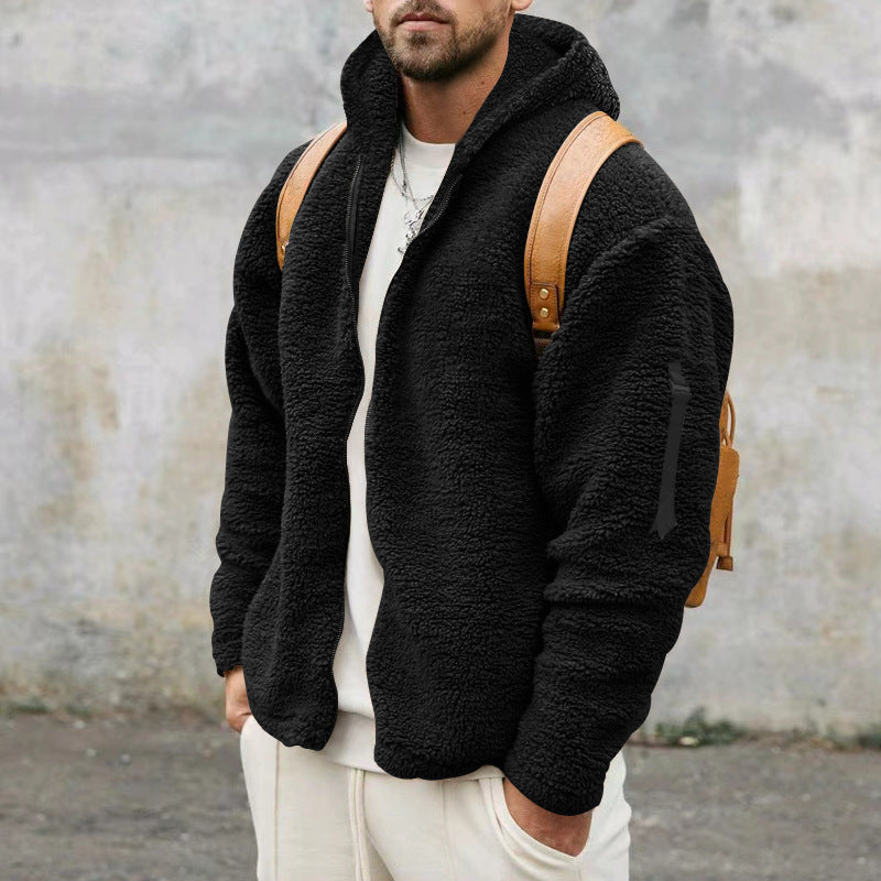 Jacket Men'S Autumn And Fleece -Sided Wear