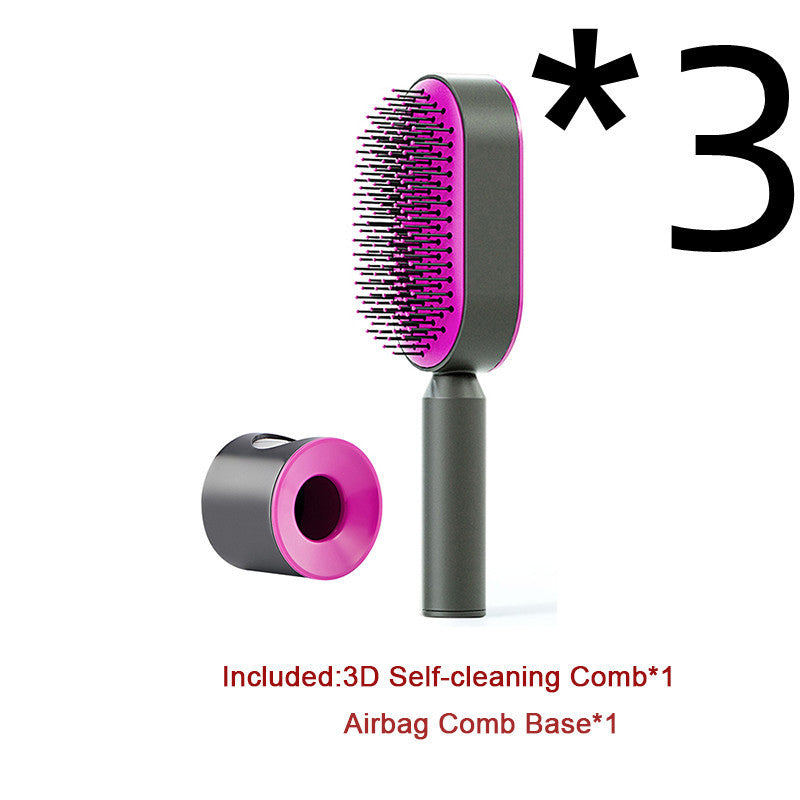 Self Cleaning Hair Brush For One-Key Cleaning