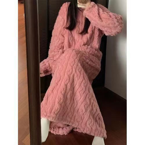 コーラルフリース パジャマ レディース ナイトガウン ナイトドレス