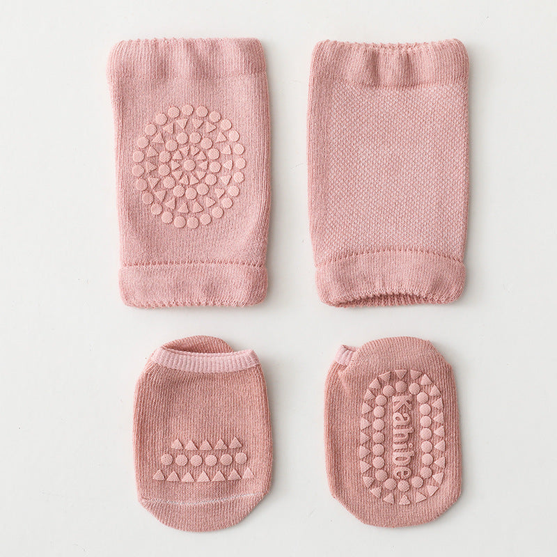 Summer Children'S Knee Pads Floor Socks Set