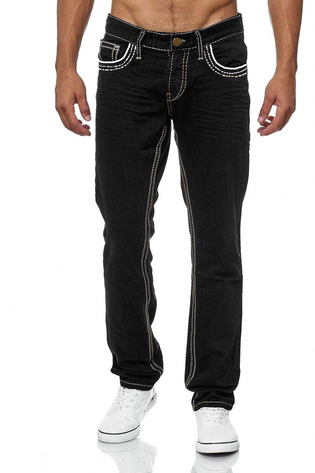 Men Jeans Straight Pants Business Casual Daily