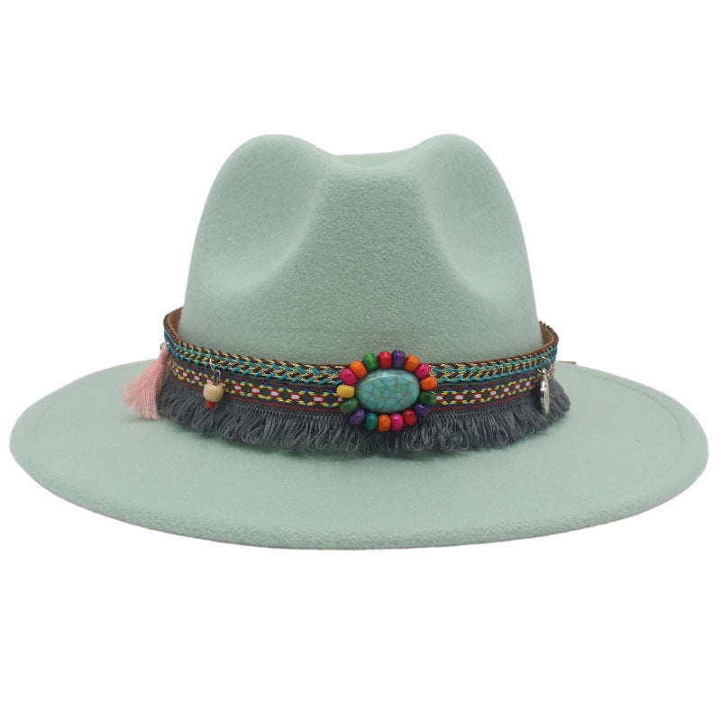Ethnic Style Western Cowboy Hat Gem Accessories
