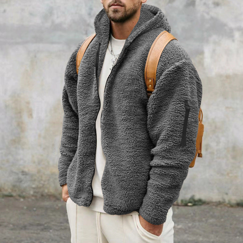 Jacket Men'S Autumn And Fleece -Sided Wear