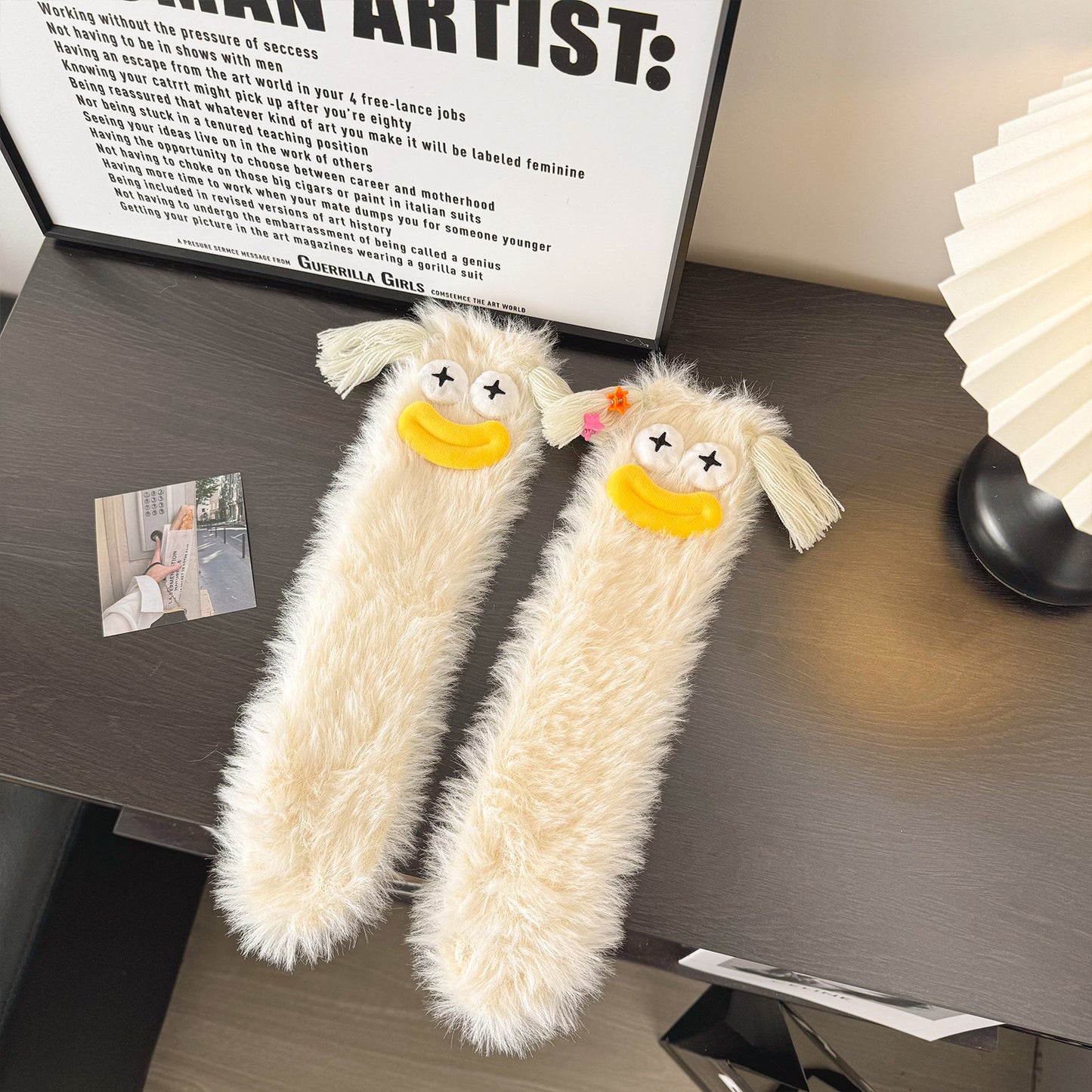 Funny Mid-Calf Length Thermal Room Socks