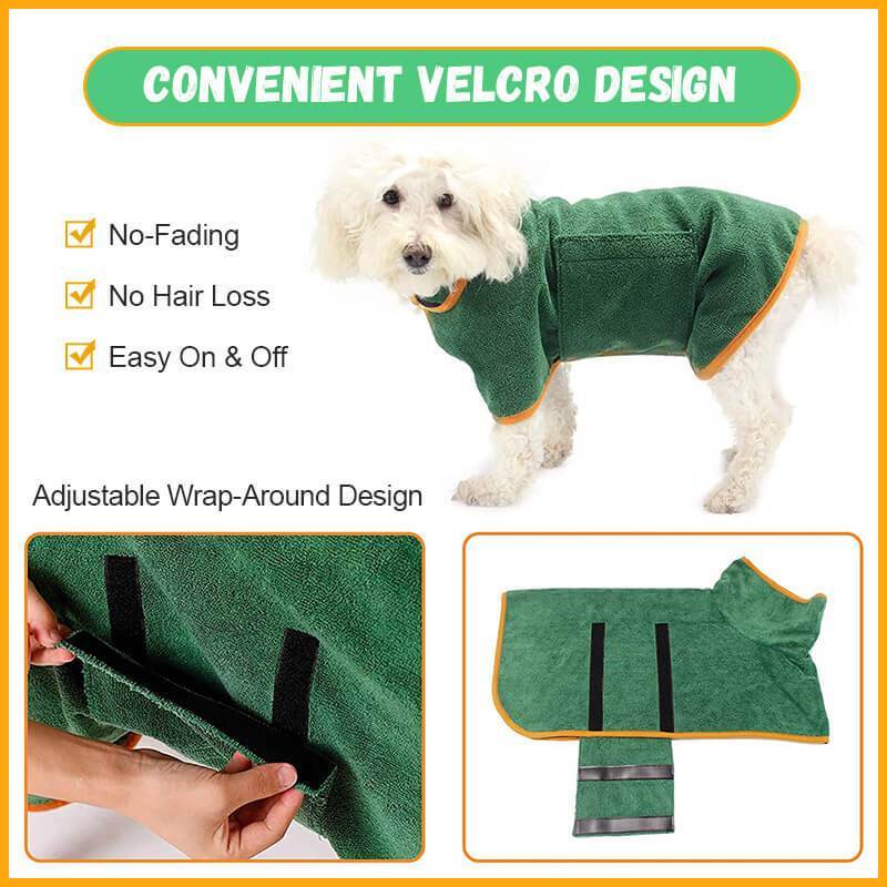 Absorbent Bathrobe With Waist-Wrapped Microfiber