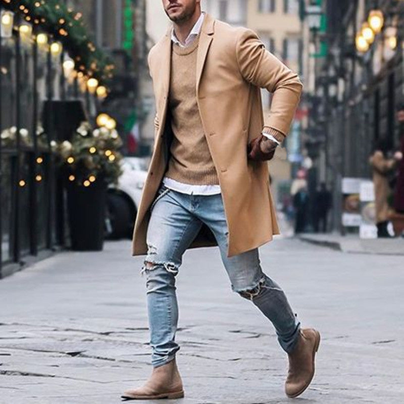 Men'S Trench Jackets Coats Overcoat Classic Jackets