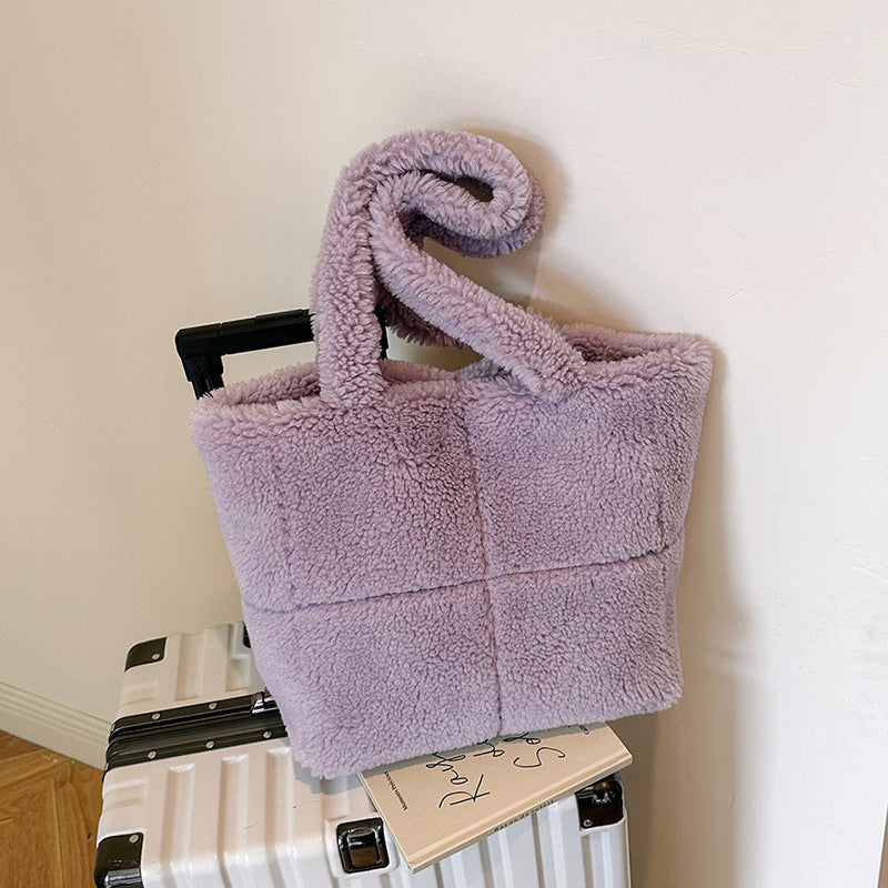 Women'S Designer Luxury Plush Bag Cute Tote