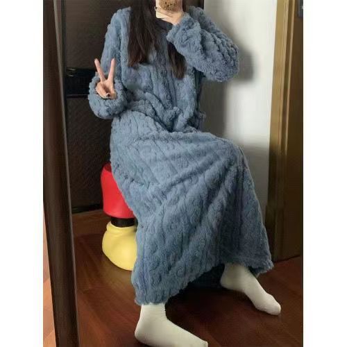 コーラルフリース パジャマ レディース ナイトガウン ナイトドレス