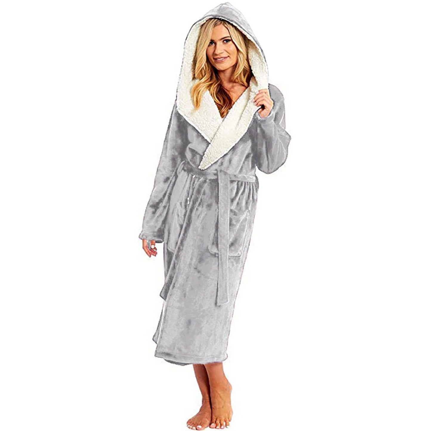 Women'S Bathrobe Nightgown With Belt