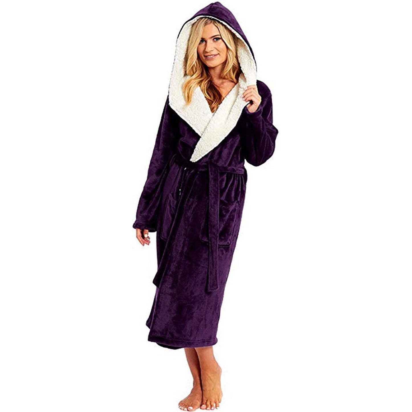 Women'S Bathrobe Nightgown With Belt
