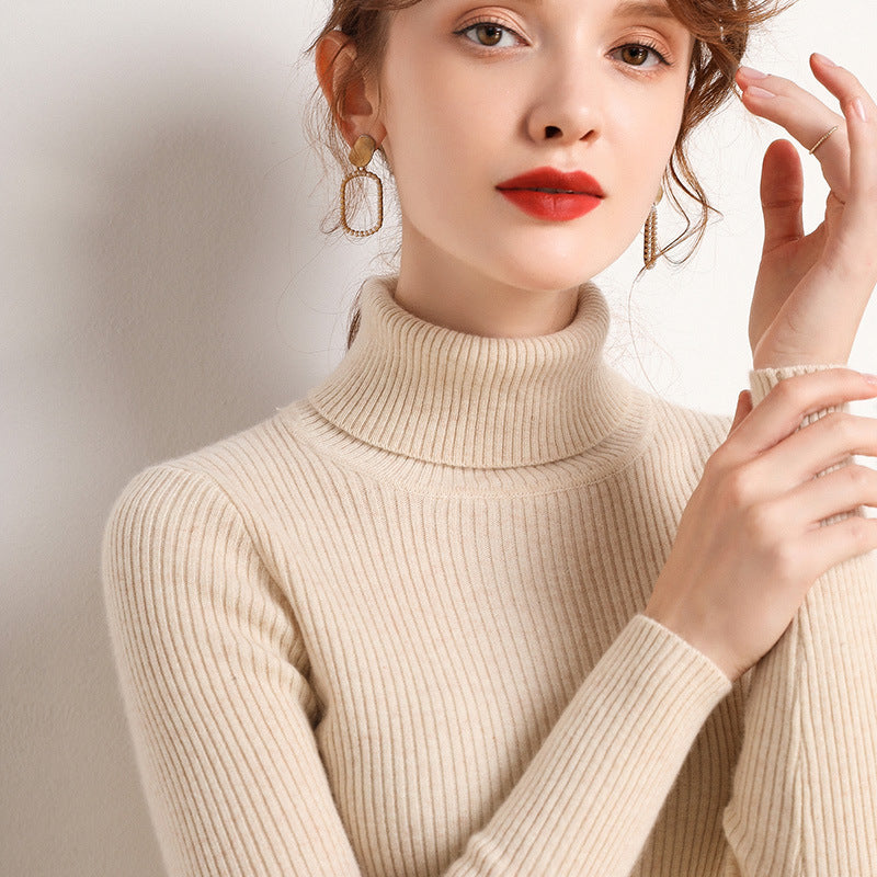 Sweater Women'S Turtleneck Pullover Slim Bottoming Shirt
