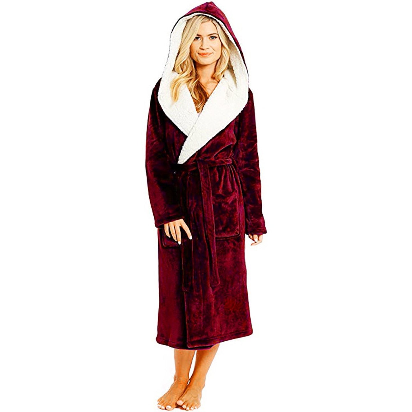 Women'S Bathrobe Nightgown With Belt