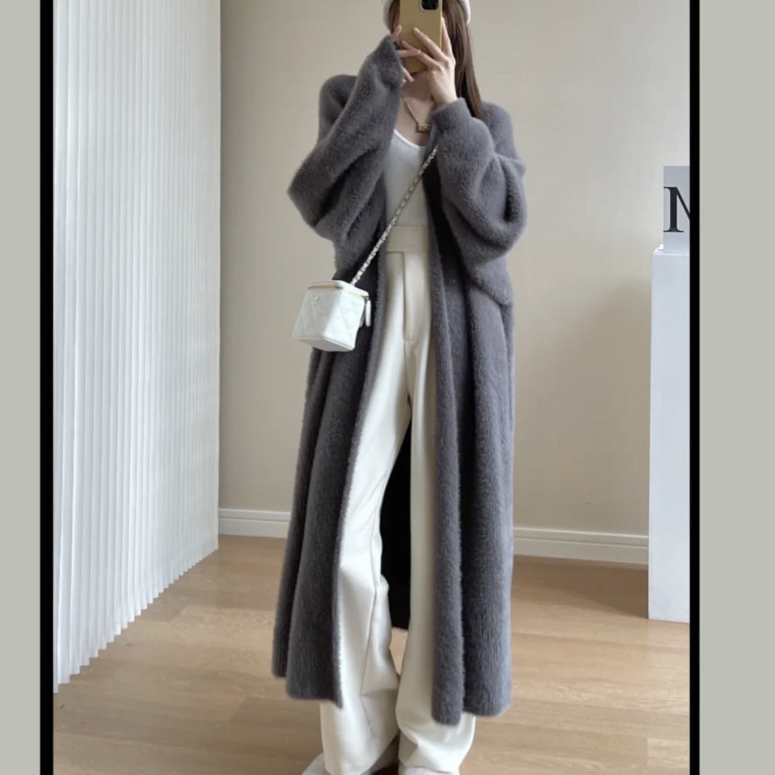 High Quality Lengthen And Thicken Sweater Coat