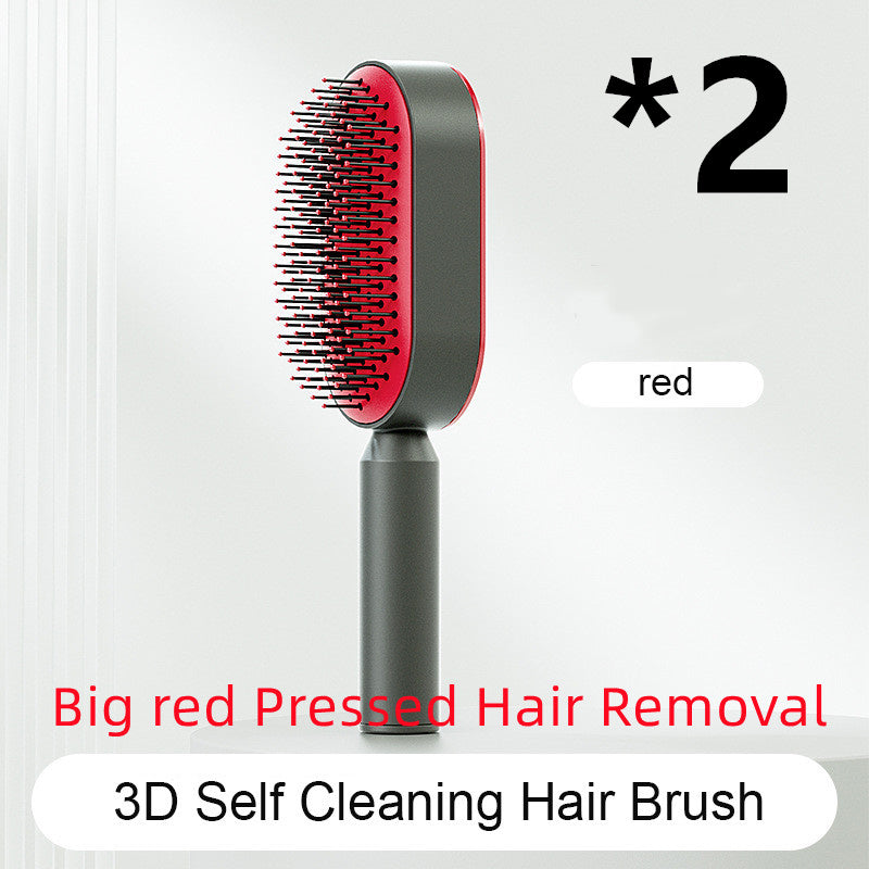 Self Cleaning Hair Brush For One-Key Cleaning