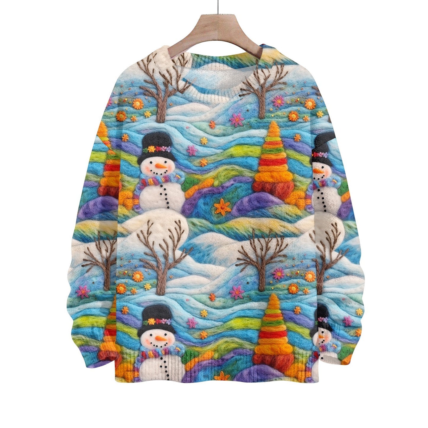 Thick Needle Sweater 3D Digital Printing Women'S