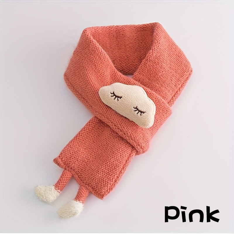 Children'S Scarf, Girls Knitted Scarf, Cloud Neck