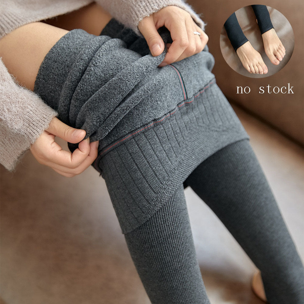 High Waist Stripes Leggings Thick High Stretch