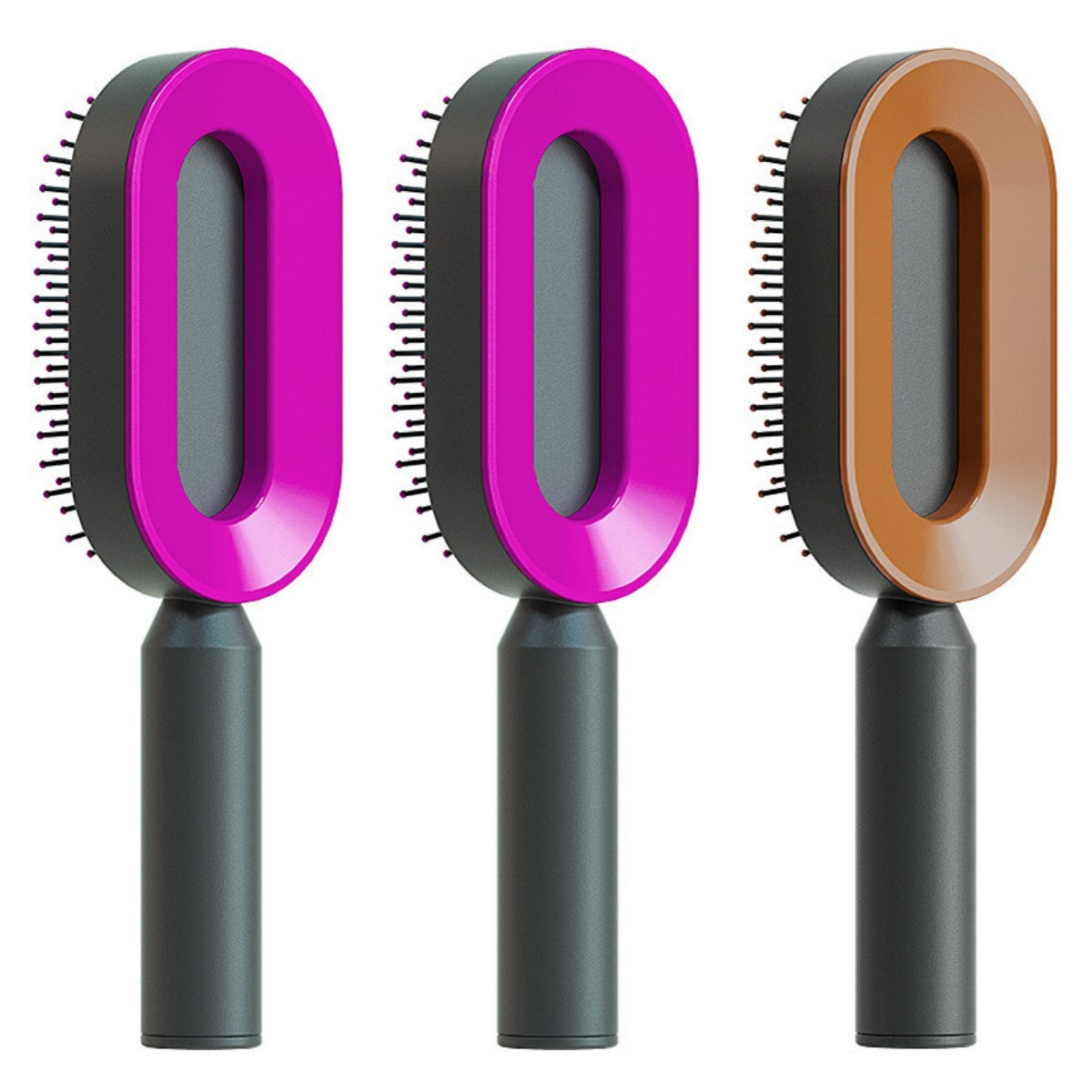Self Cleaning Hair Brush For One-Key Cleaning