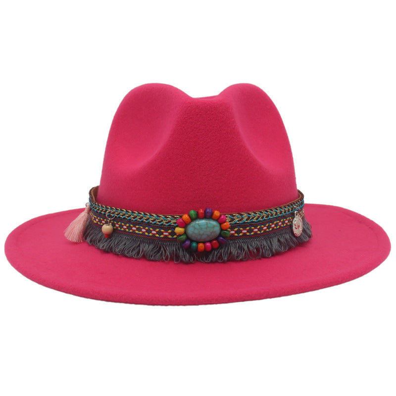 Ethnic Style Western Cowboy Hat Gem Accessories