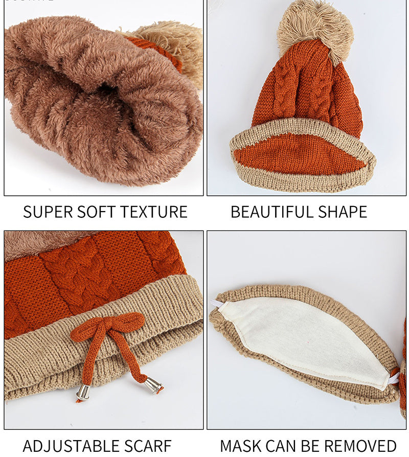 Hat For Women 3Pcs Knitted Beanie Hat