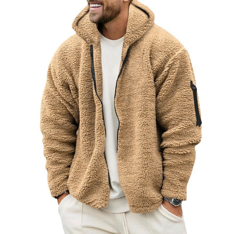 Jacket Men'S Autumn And Fleece -Sided Wear