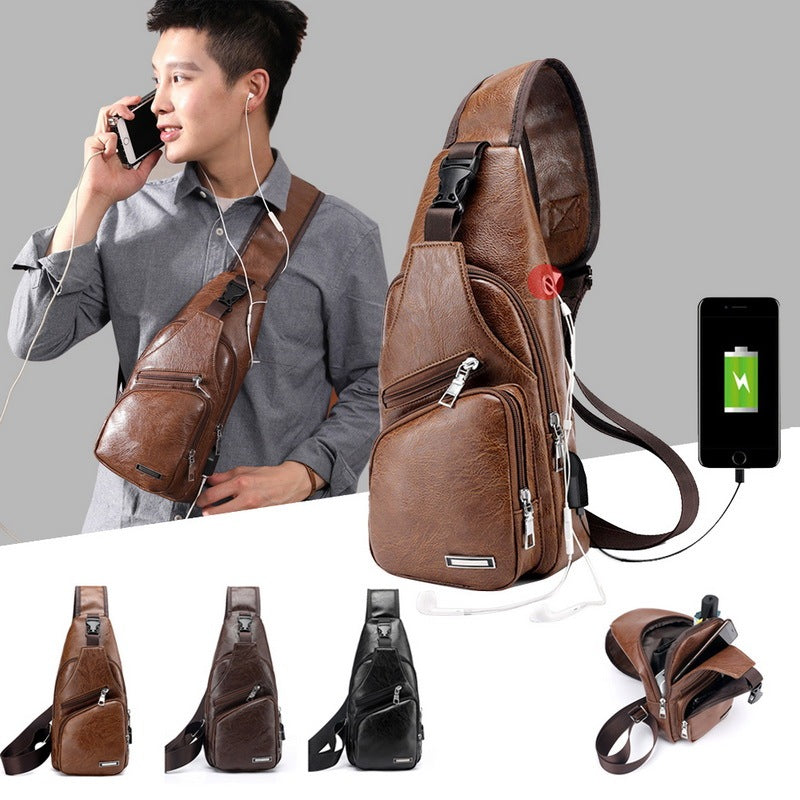Usb Charging Bag Chest Bag For Custom