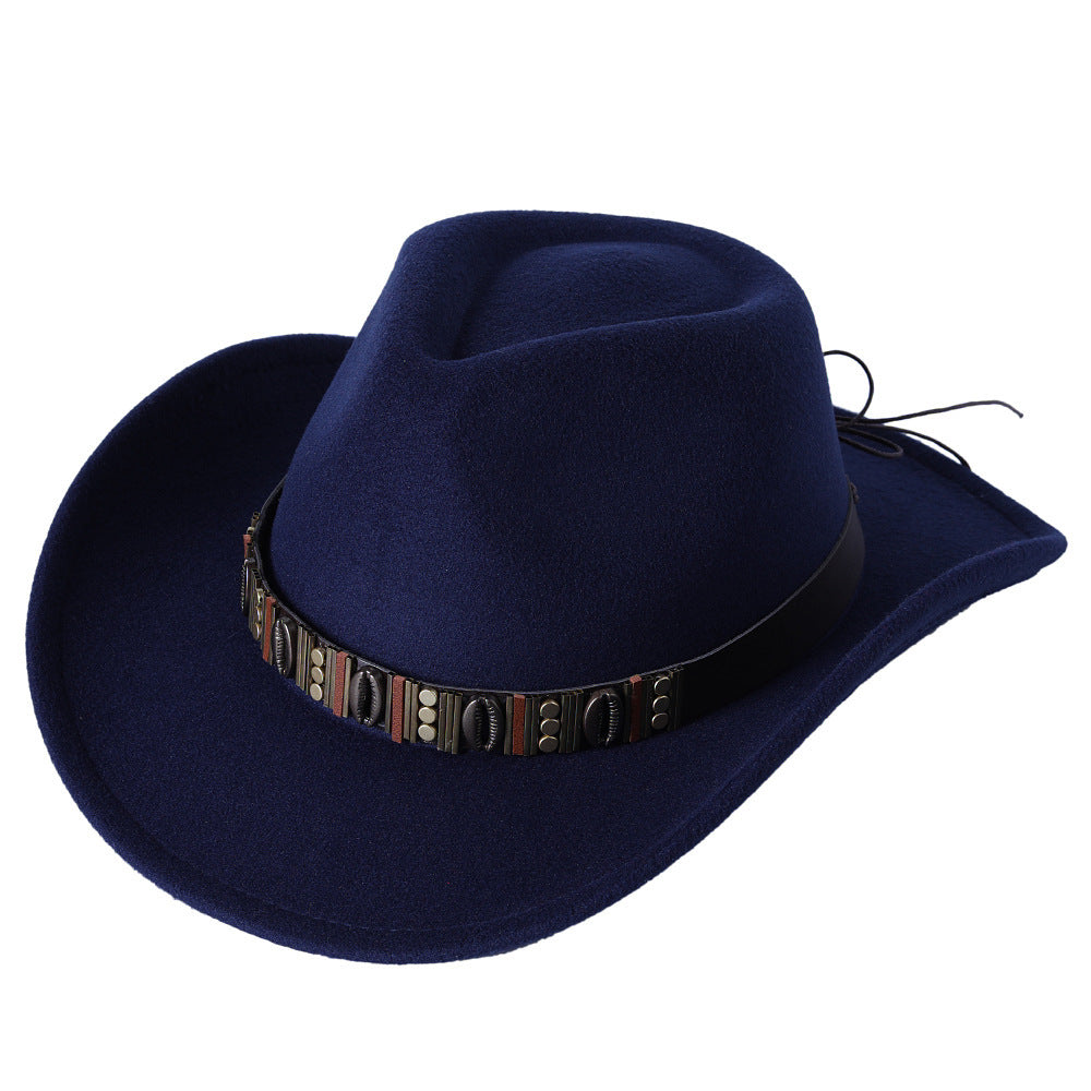 Woolen Hat Western Cowboy Top Hat Men'S