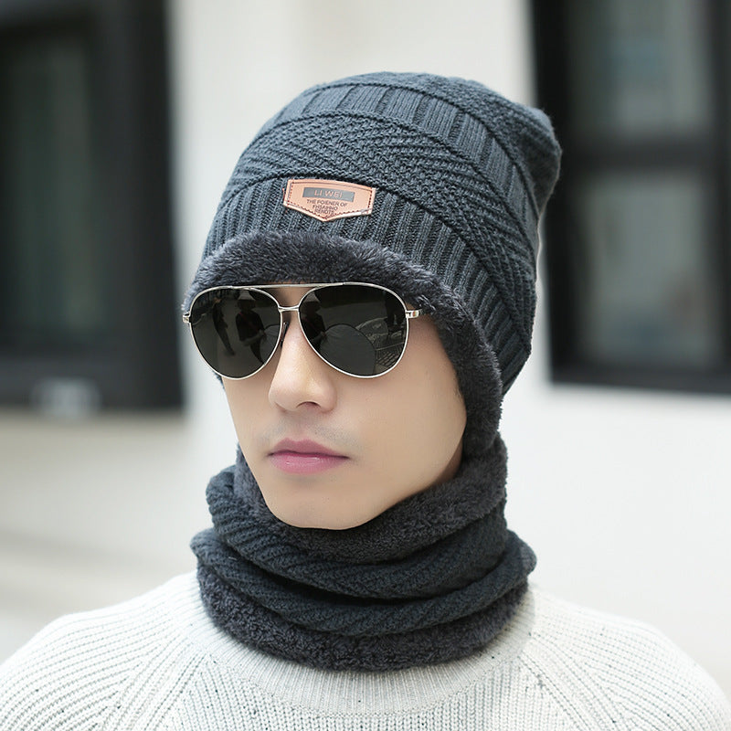 Beanie Hat Scarf Set Knit Hat Thick