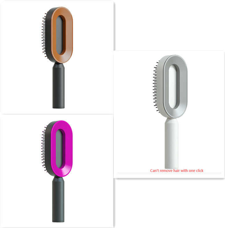 Self Cleaning Hair Brush For One-Key Cleaning