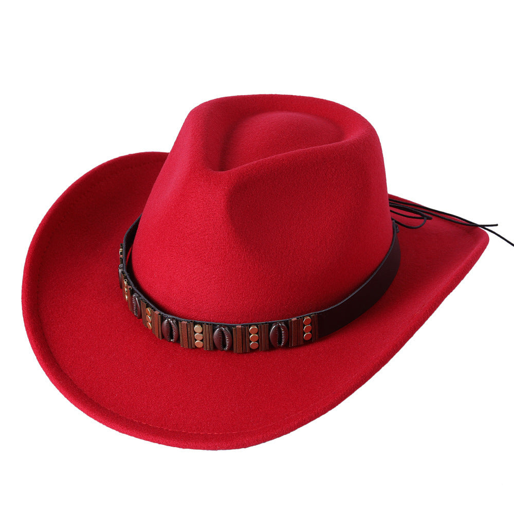 Woolen Hat Western Cowboy Top Hat Men'S