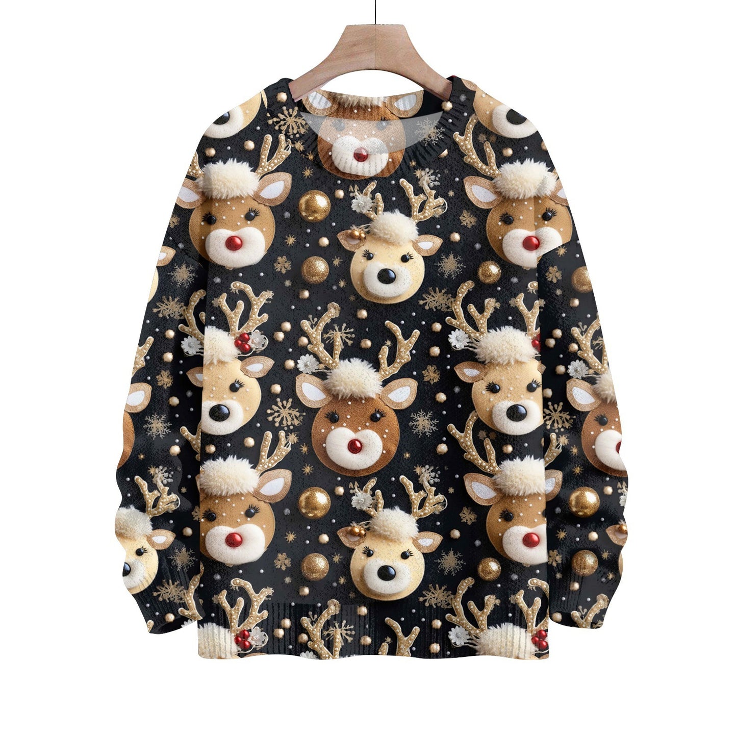 Thick Needle Sweater 3D Digital Printing Women'S