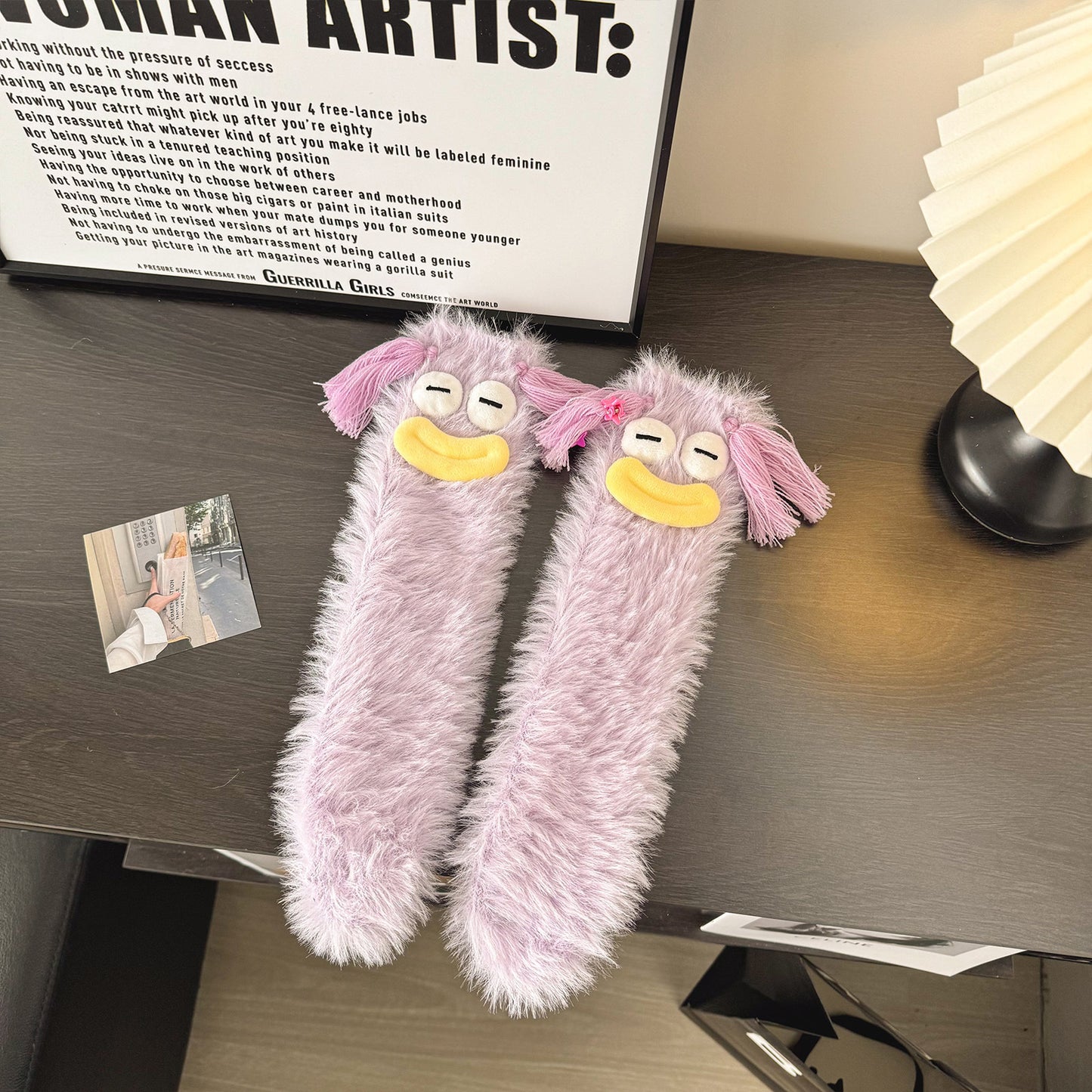 Funny Mid-Calf Length Thermal Room Socks