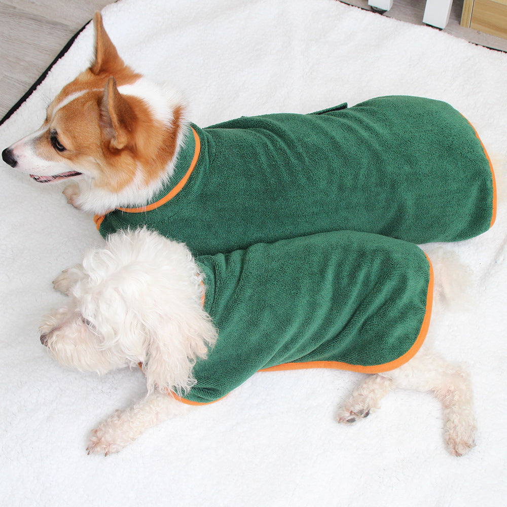 Absorbent Bathrobe With Waist-Wrapped Microfiber