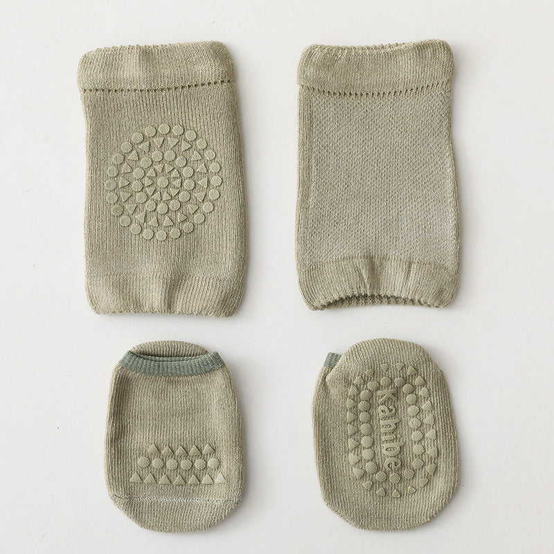 Summer Children'S Knee Pads Floor Socks Set