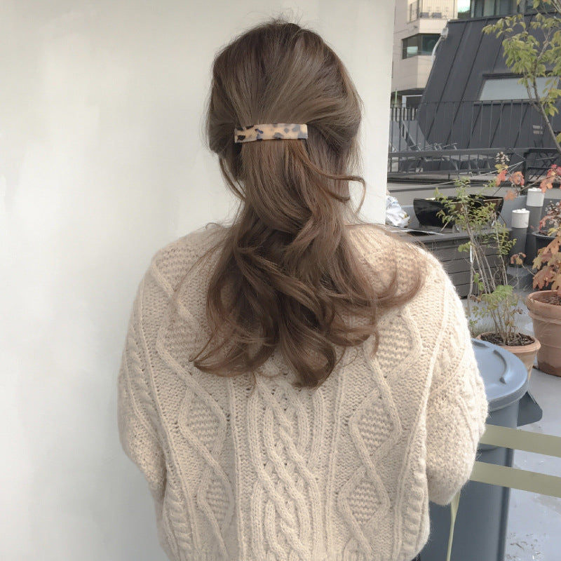Acetate Simple Graceful Hair Accessories Horizontal Clip