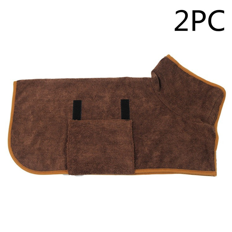 Absorbent Bathrobe With Waist-Wrapped Microfiber