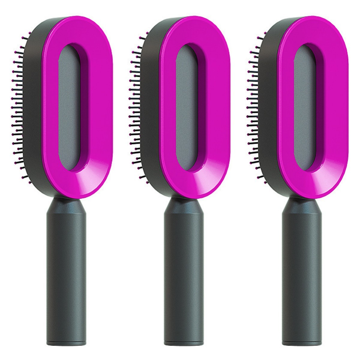 Self Cleaning Hair Brush For One-Key Cleaning