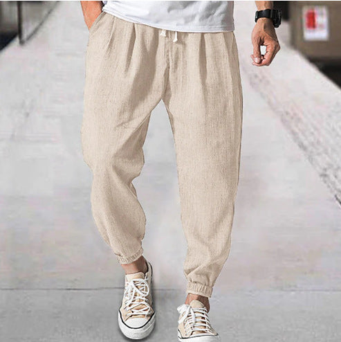 Casual Loose Men'S Summer Ankle Banded Pants