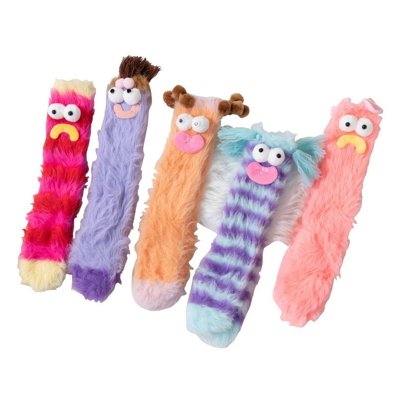 Funny Floor Thick Thermal Middle Tube Socks