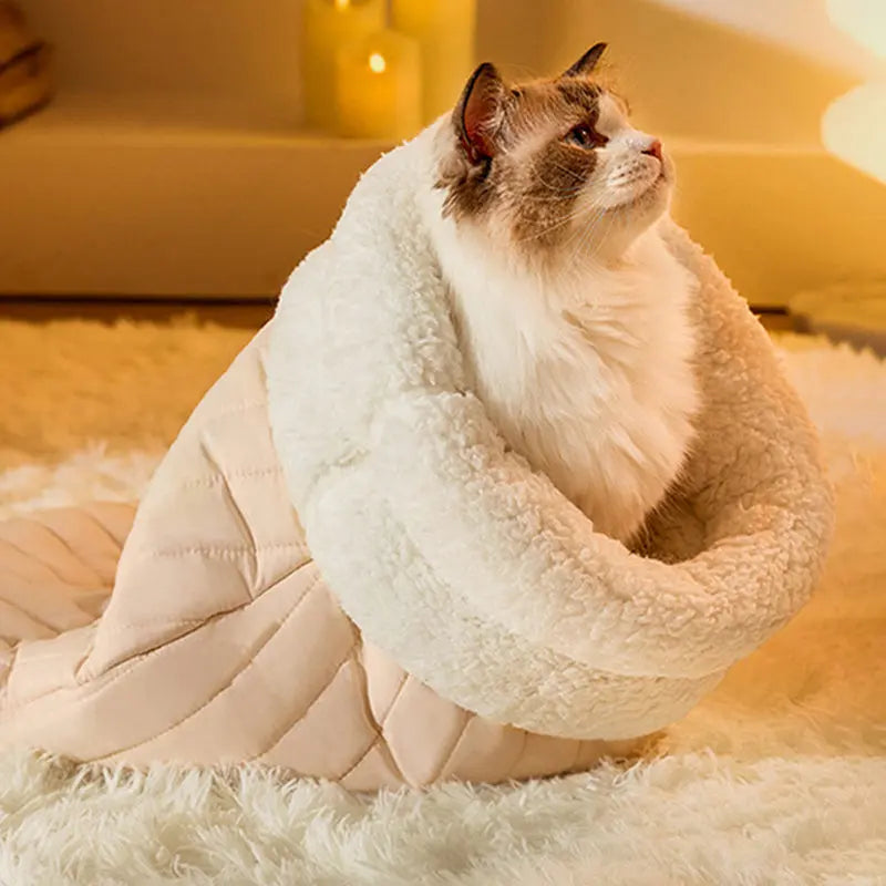 寝袋型猫用巣