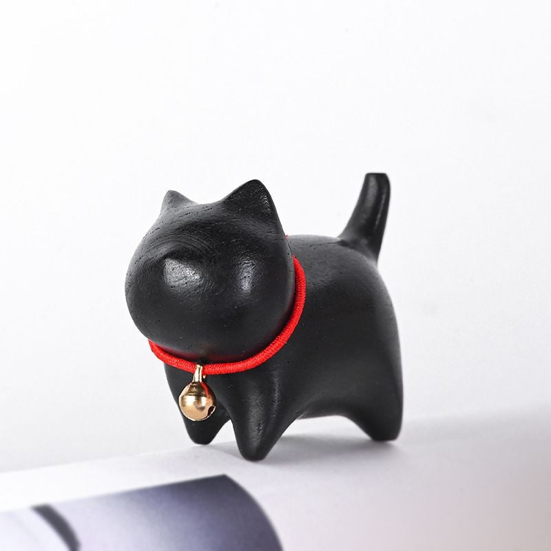 Sandalwood Kitten Ornaments Cute Hippo Mini Wooden