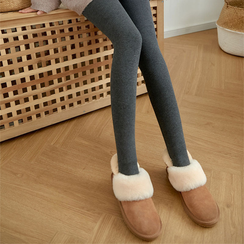 High Waist Stripes Leggings Thick High Stretch