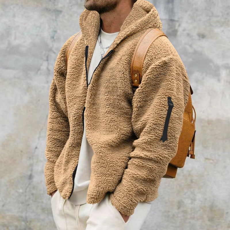 Jacket Men'S Autumn And Fleece -Sided Wear