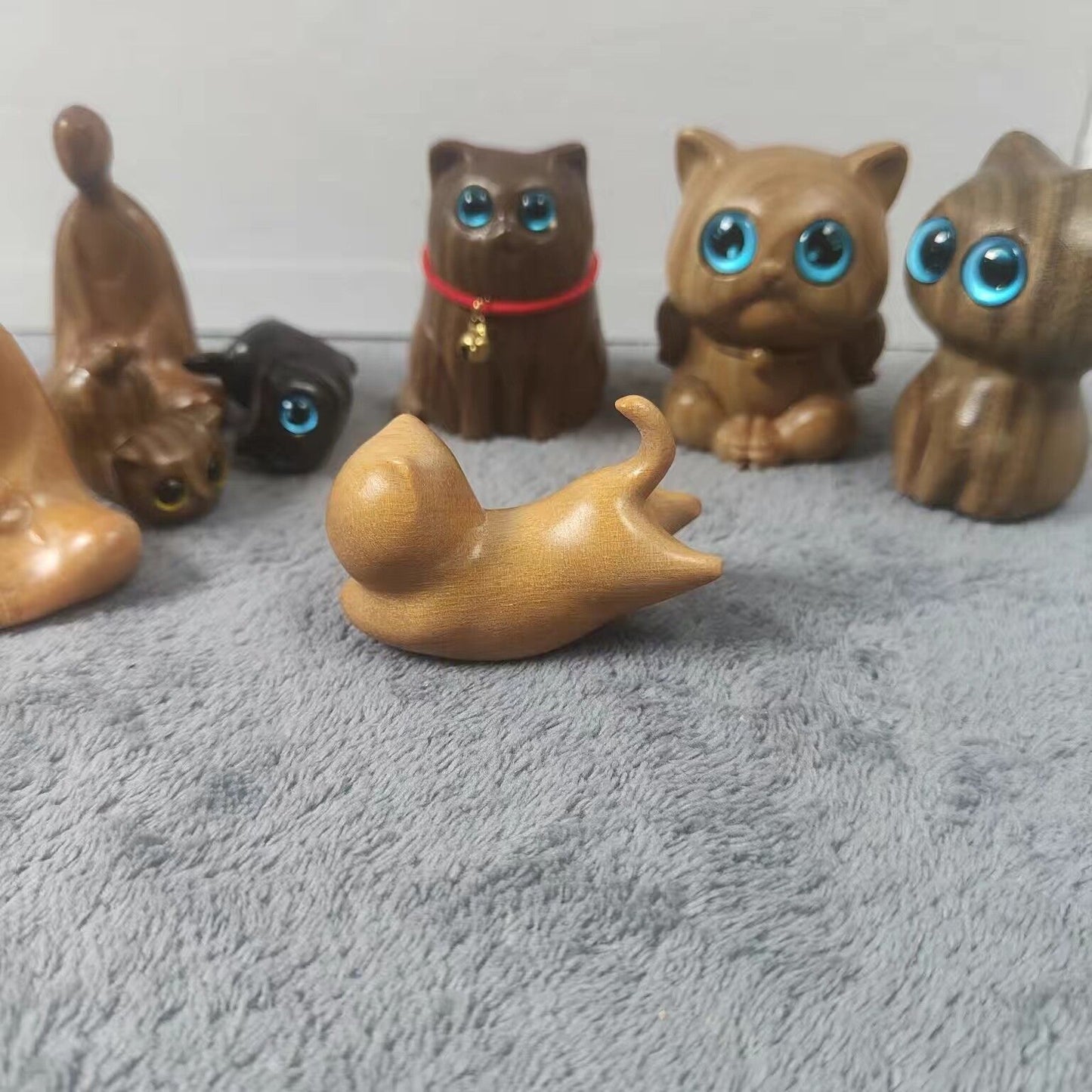 Sandalwood Kitten Ornaments Cute Hippo Mini Wooden