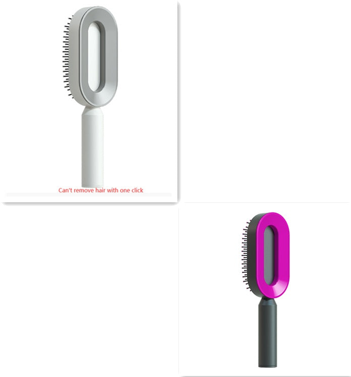 Self Cleaning Hair Brush For One-Key Cleaning