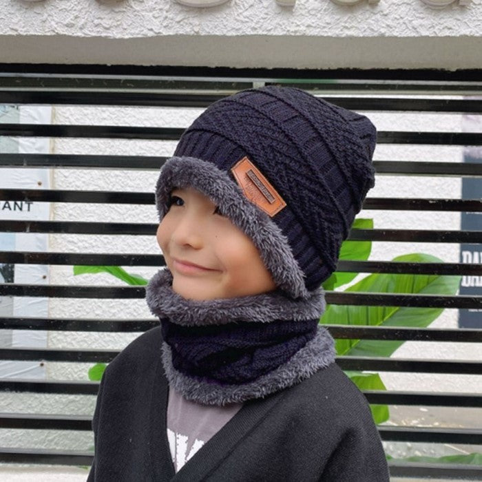 Beanie Hat Scarf Set Knit Hat Thick