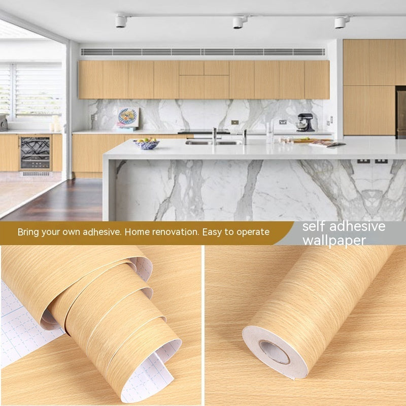 Wood Grain Wallpaper Self-Adhesive Wardrobe Furniture Door